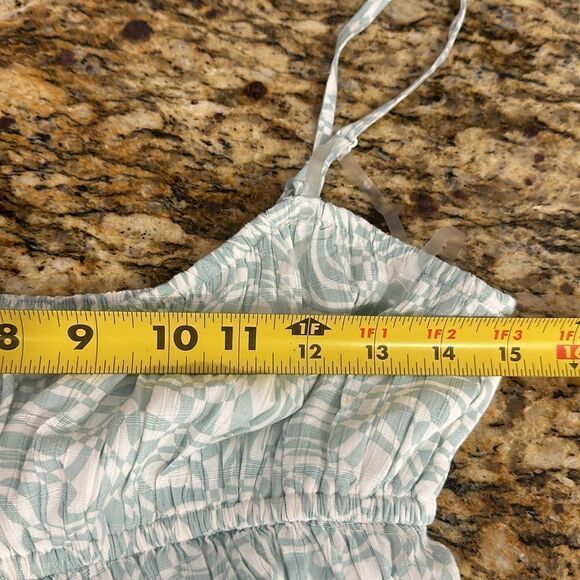 American Eagle Outfitters Printed Tie-Front Cami In Light Blue Size S - Picture 10 of 11